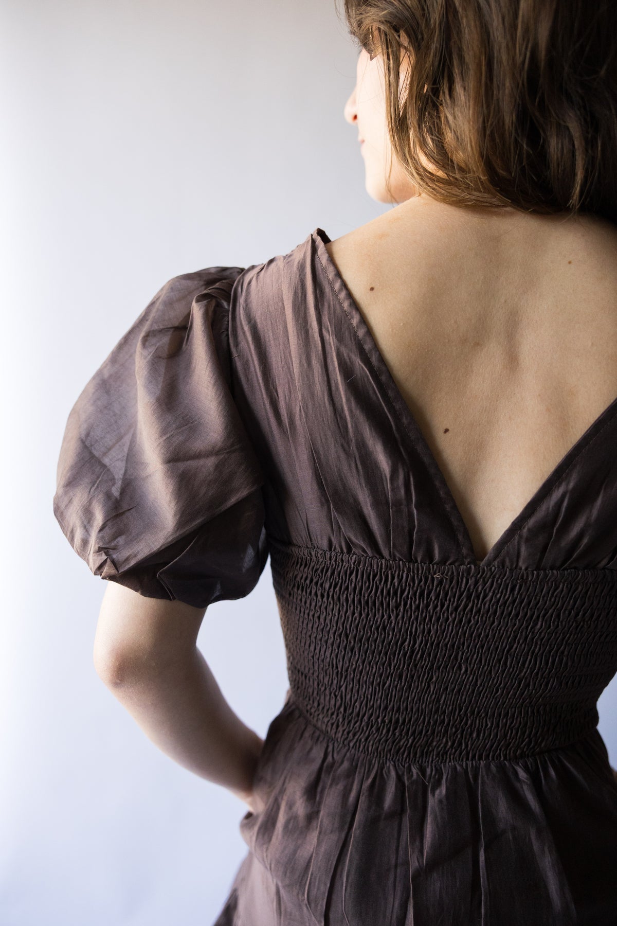 Sienna Ruched Puff Sleeve Maxi Dress
