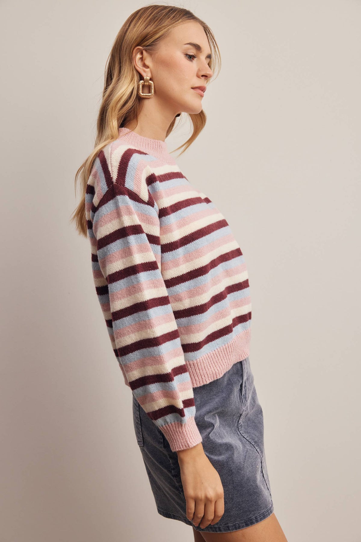 Faye Stripe Knit Sweater