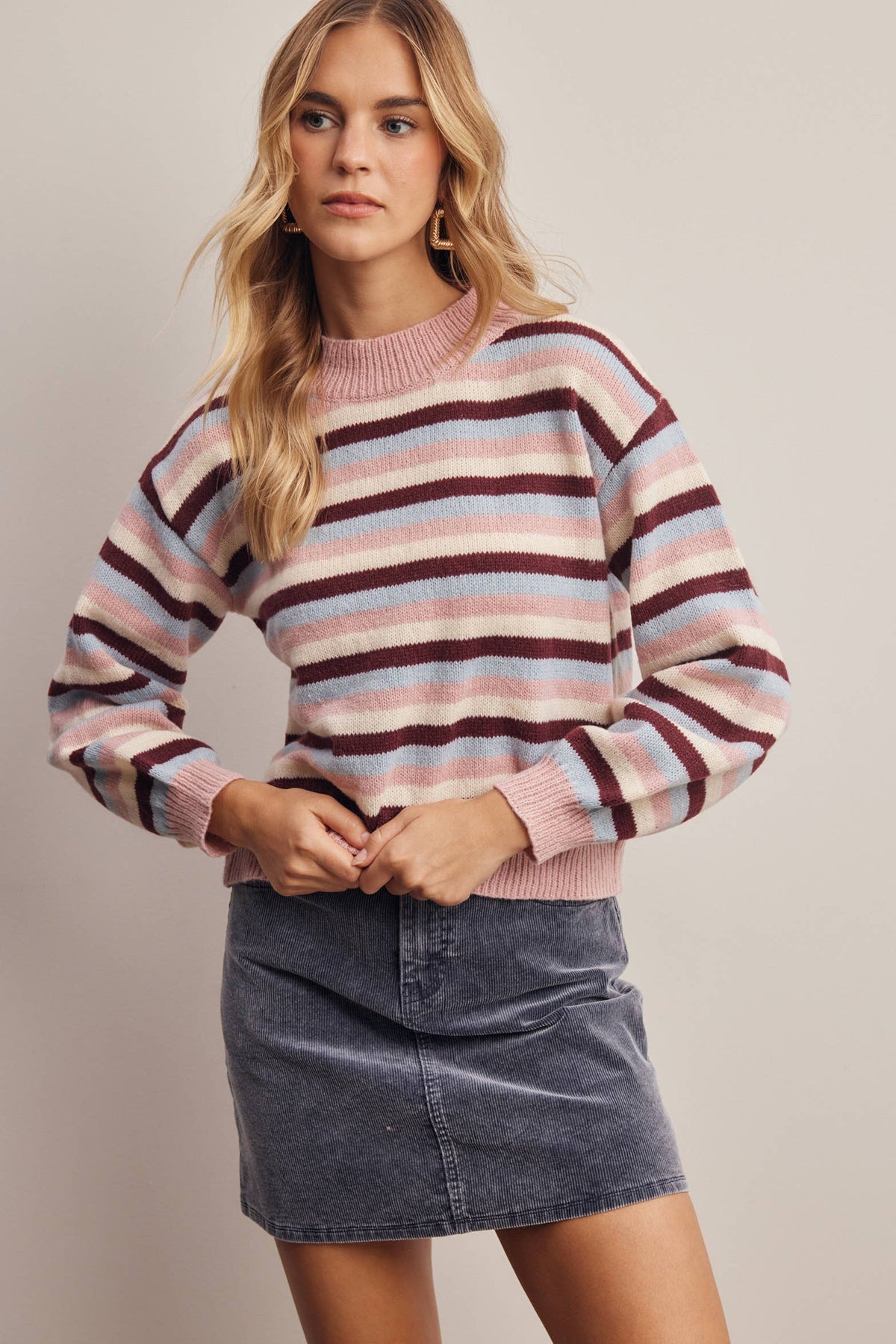 Faye Stripe Knit Sweater