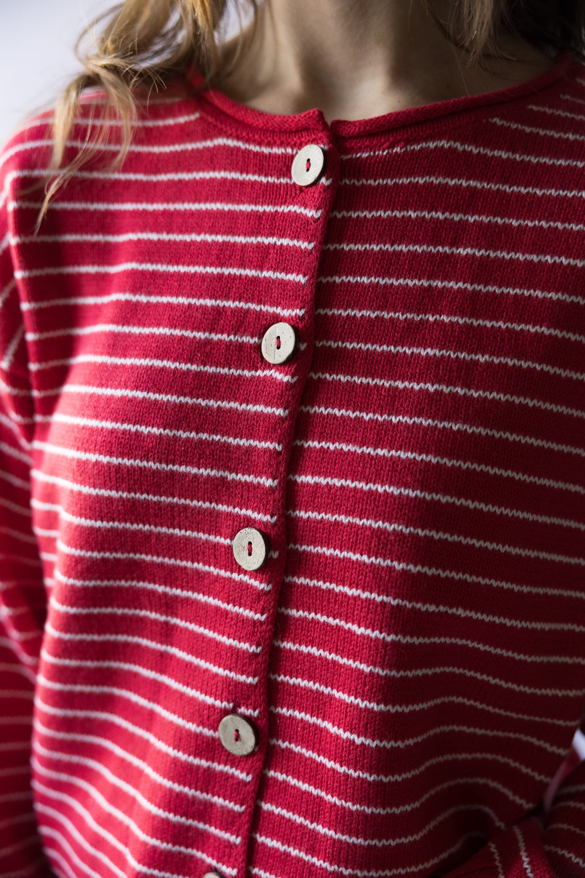 Teagan Stripe Button Down Knit Cardigan