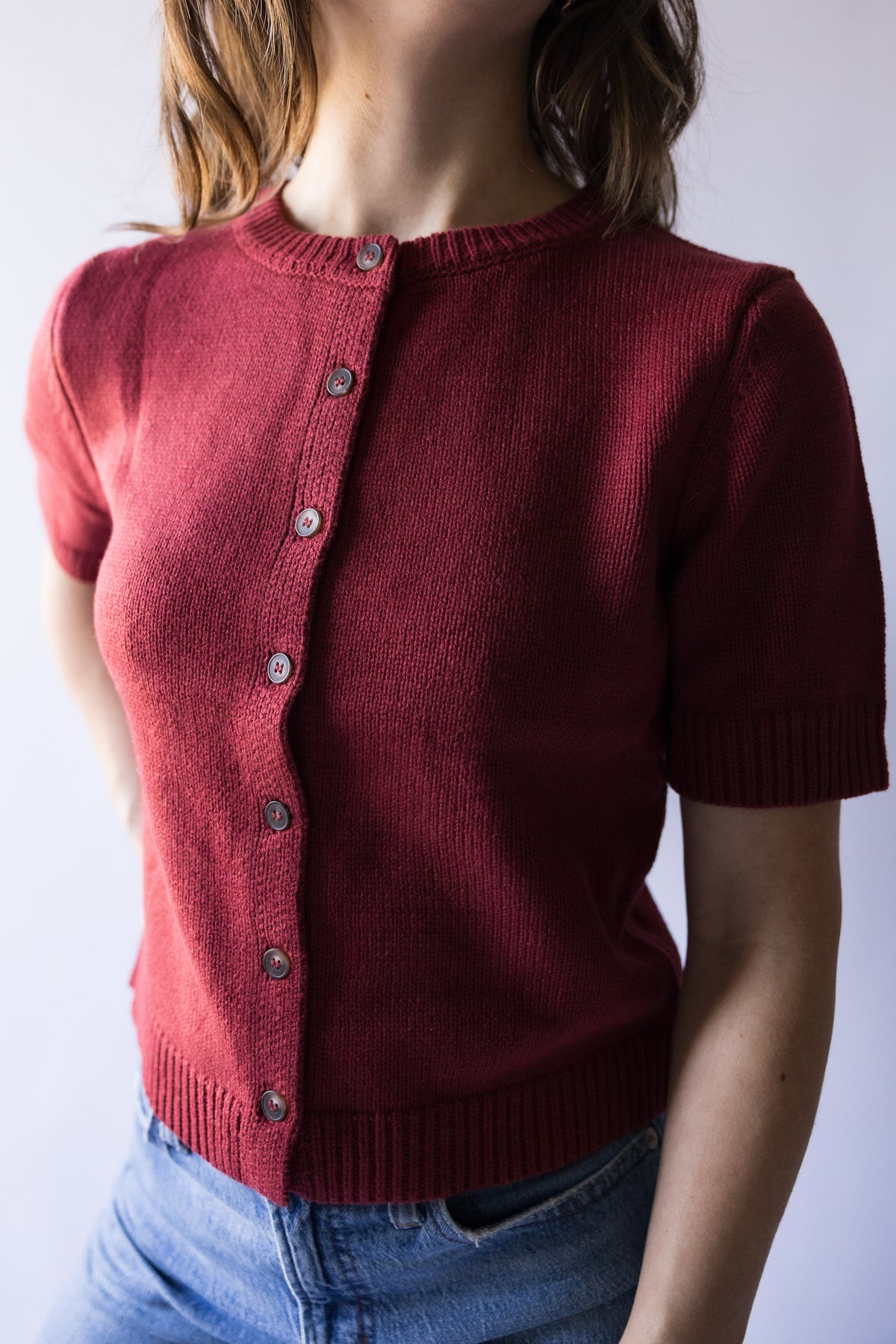 Ruby Short Sleeve Button Down Cardigan