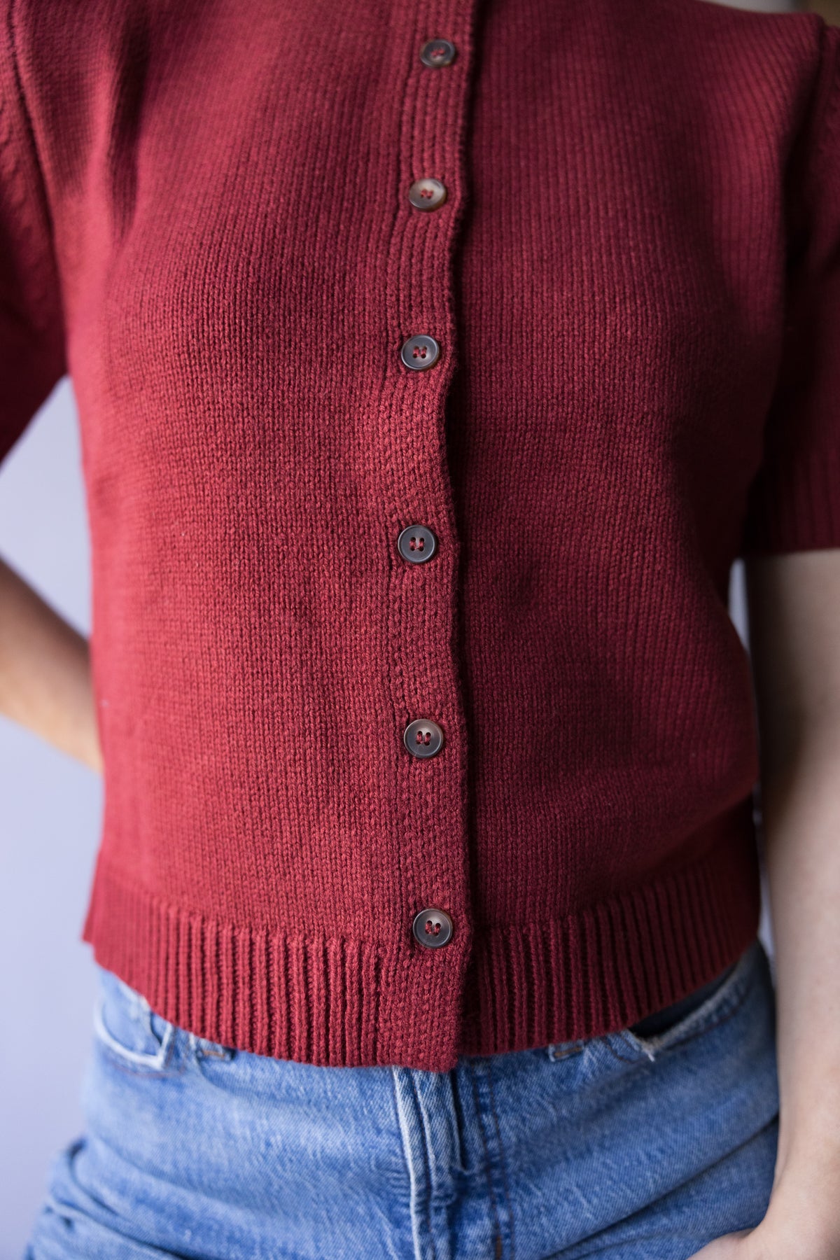 Ruby Short Sleeve Button Down Cardigan