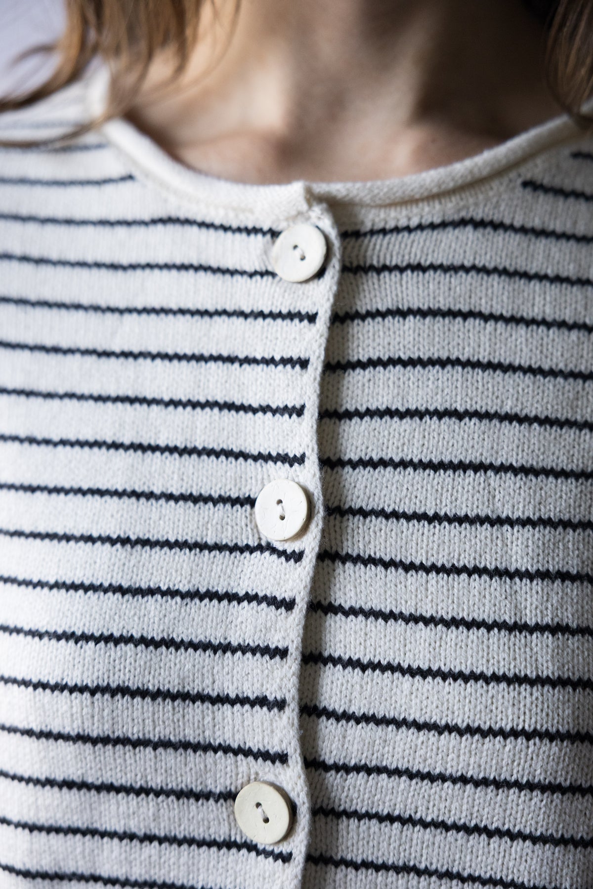 Adelaide Striped Button Down Knit Cardigan