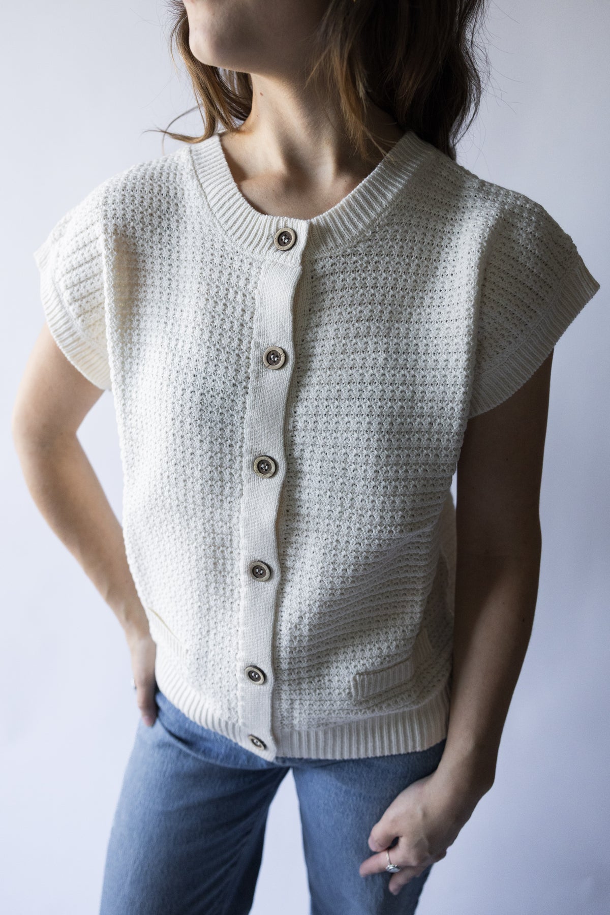 Dahlia Button Down Short Sleeve Cardigan