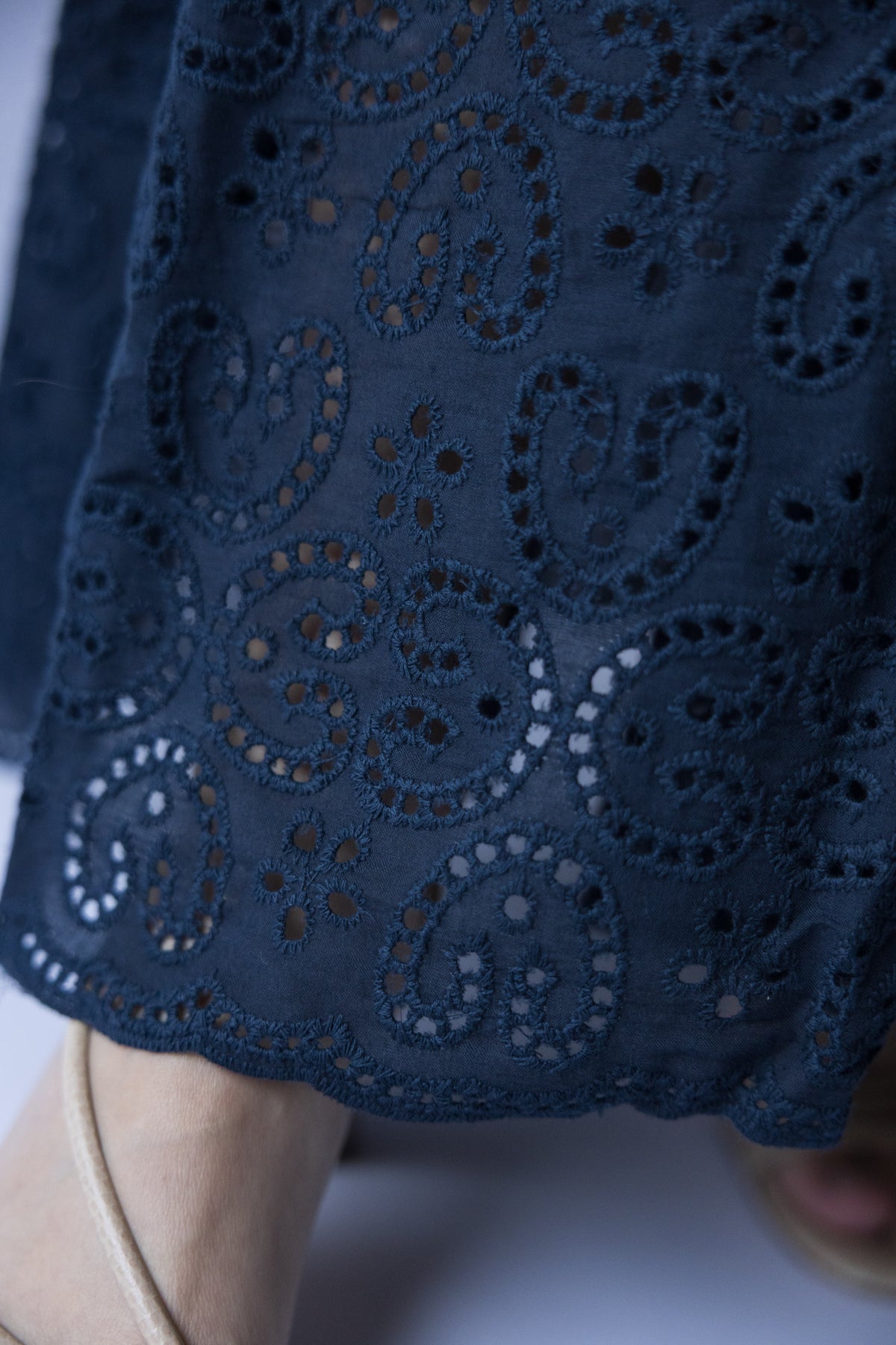 Indigo Square Neck Smocked Maxi Dress