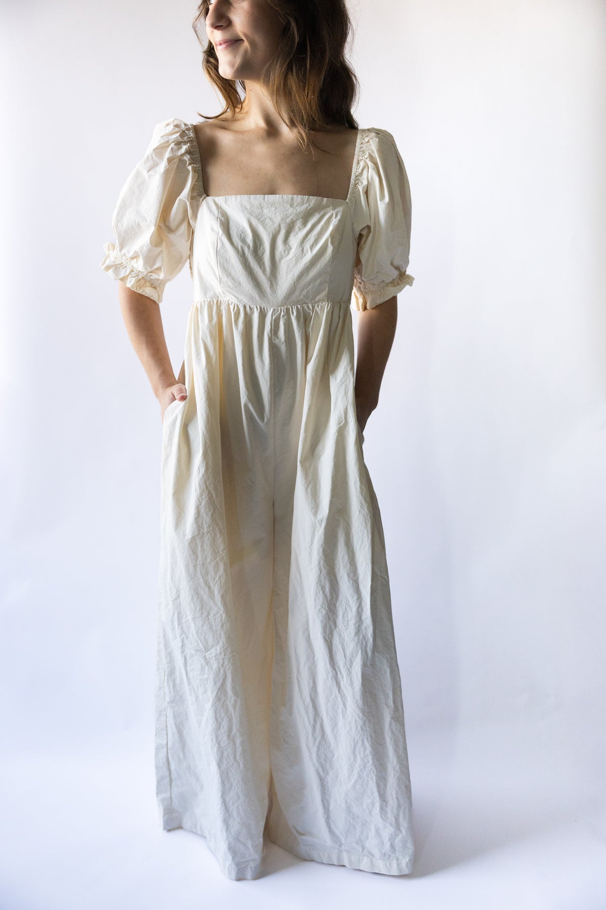 Grace Puff Sleeve Babydoll Jumpsuit