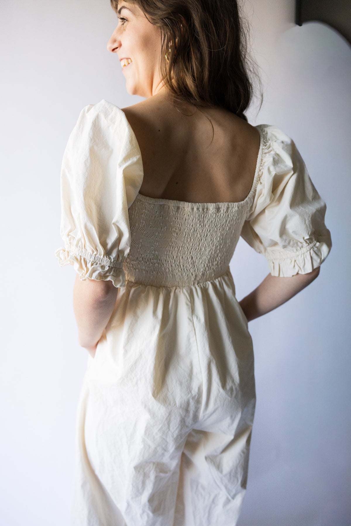 Grace Puff Sleeve Babydoll Jumpsuit