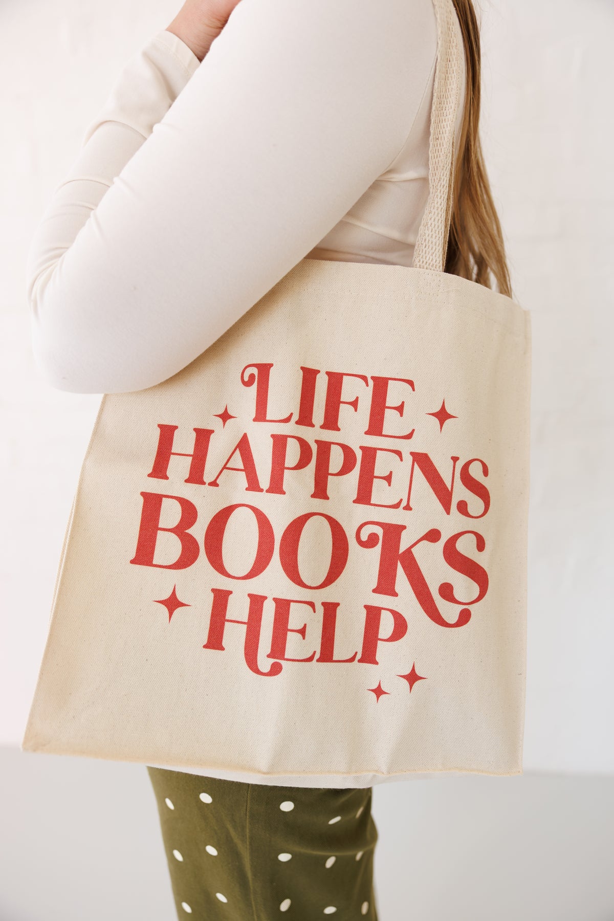 Life Happens Books Help Tote Bag